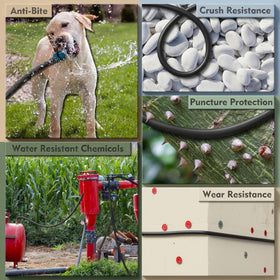 Innconee hose withstands sun and heat for outdoor tasks.