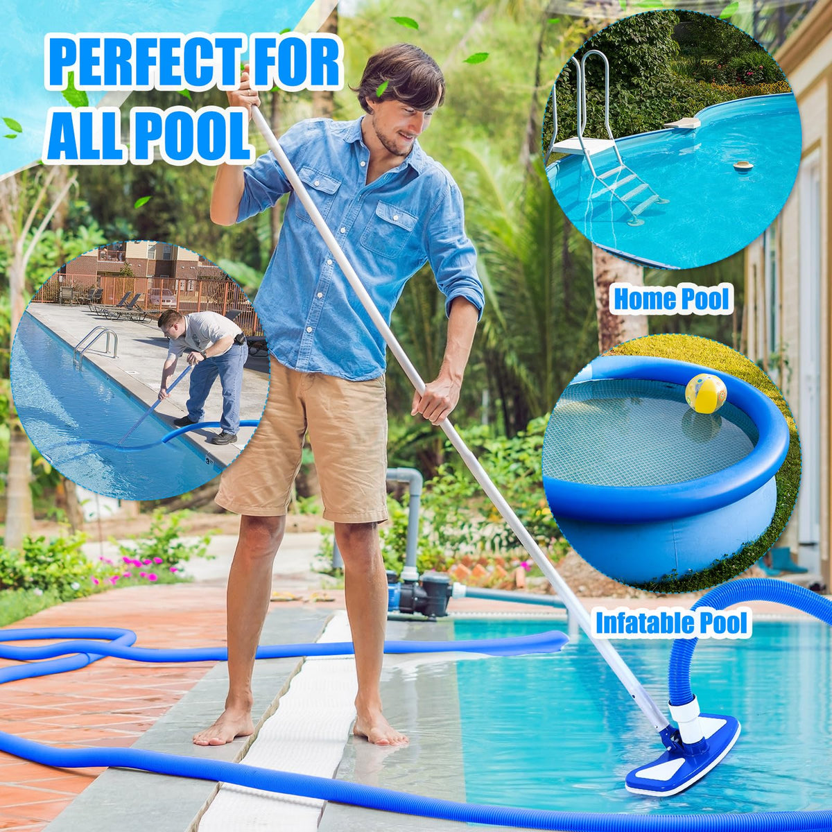 Innconee EVA hose material resists chemicals and sunlight for long-lasting use.