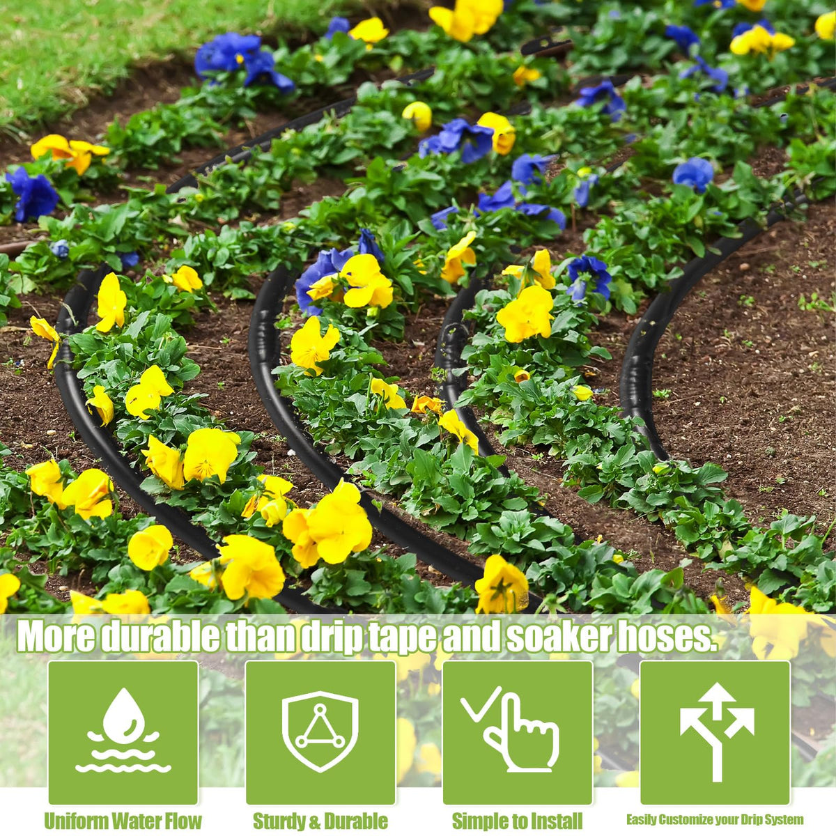 Innconee hydroponics dripline supports precise irrigation in tight spaces.