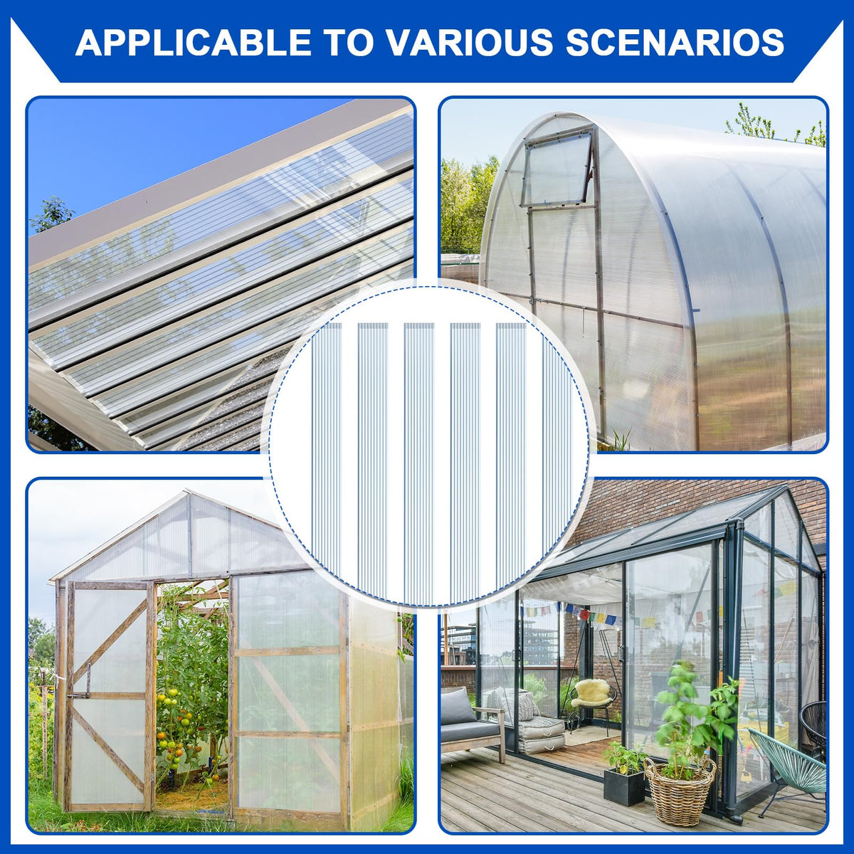 Innconee polycarbonate end cap offers dust and water protection for outdoor greenhouses