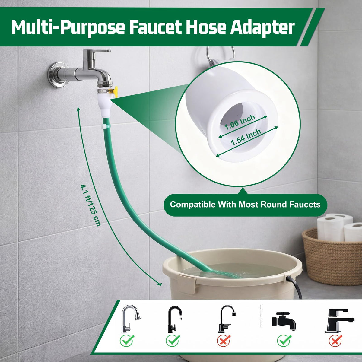 Innconee silicone hose provides flexible routing around a sink or outdoor area