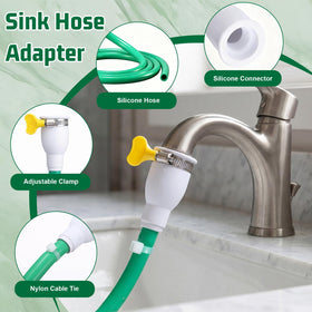 Innconee stainless-steel-clamp ensures a secure faucet connection for reliable car washing