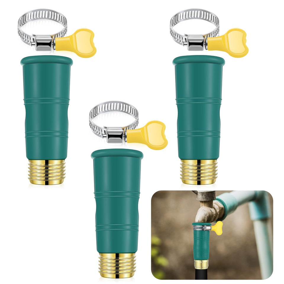 Innconee universal faucet hose adapter with brass heads for versatile connections