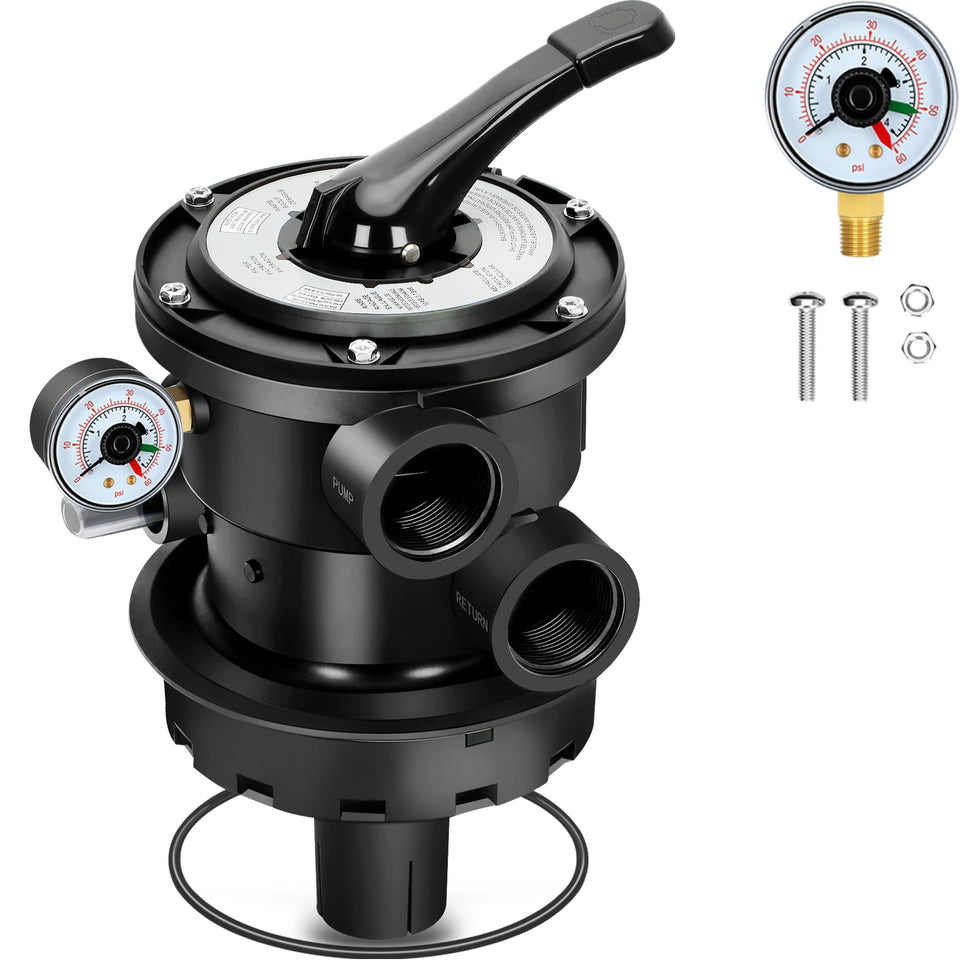 Innisle SP0714T top-mount valve closeup for reliable pool filtration control.