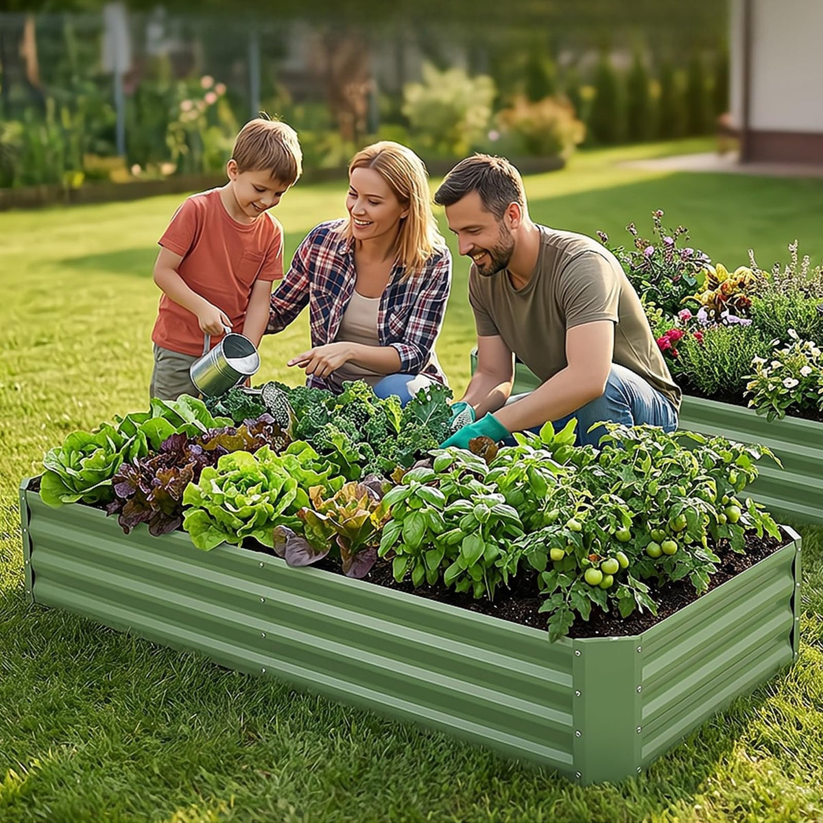 INNO STAGE 1ft planting depth supports tomatoes and carrots with comfort.