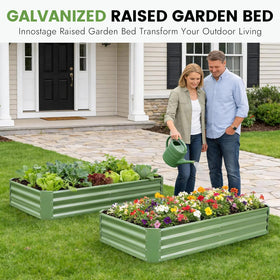 INNO STAGE 6x3x1ft raised garden bed full view shows spacious planting area.