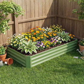 INNO STAGE multi-bed layout idea for cohesive garden design.
