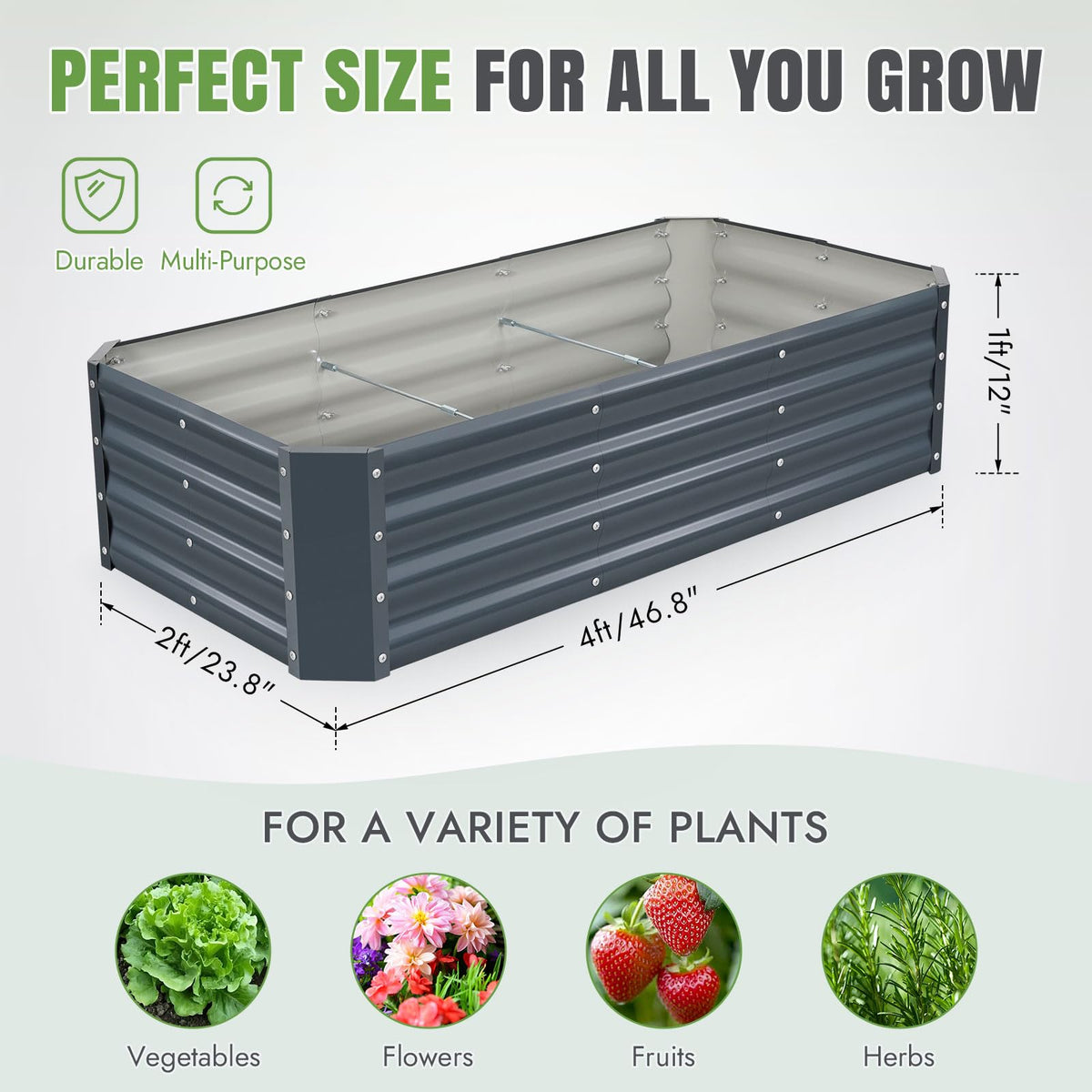 INNO STAGE 4x2x1ft layout guides optimal planting order for vegetables and herbs.