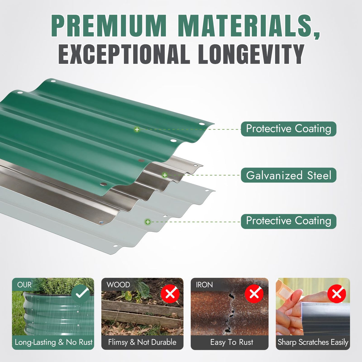 INNO STAGE rust-resistant galvanized steel construction for seasons of use