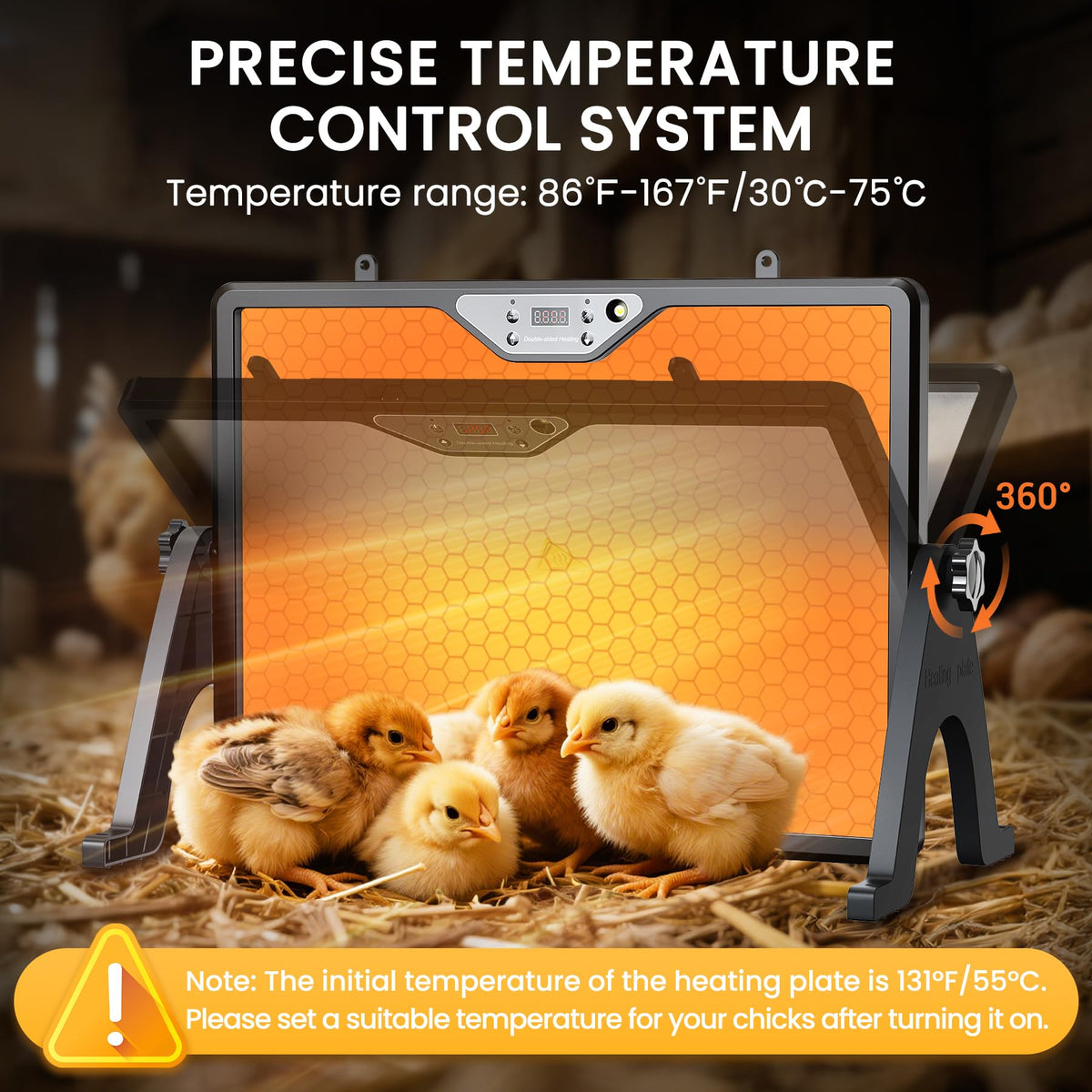 INNOLAND brooder plate remote control for quick coop adjustments