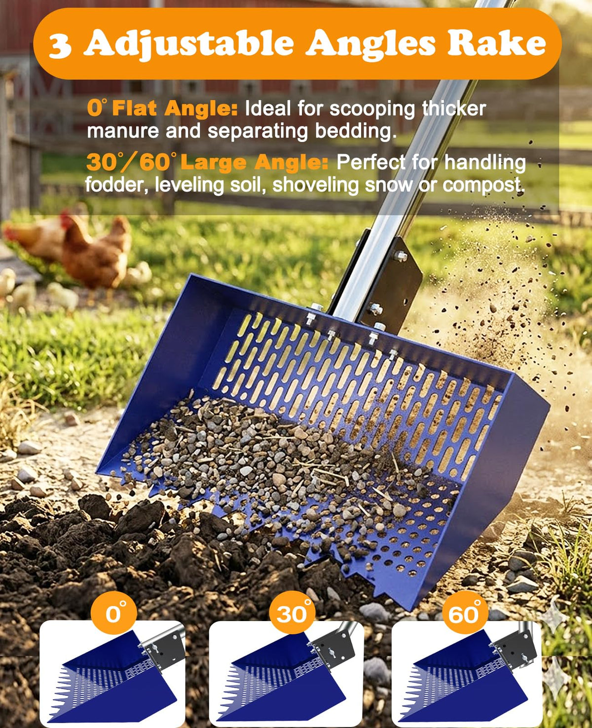 INNOLAND extendable handle reaches high spots without bending.
