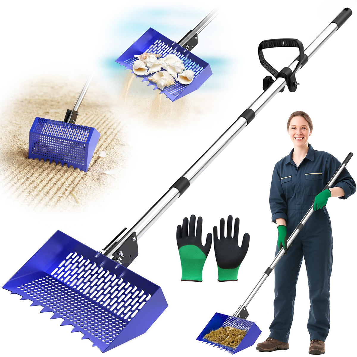 INNOLAND chicken poop scoop head for fast, wide-area coop cleaning.