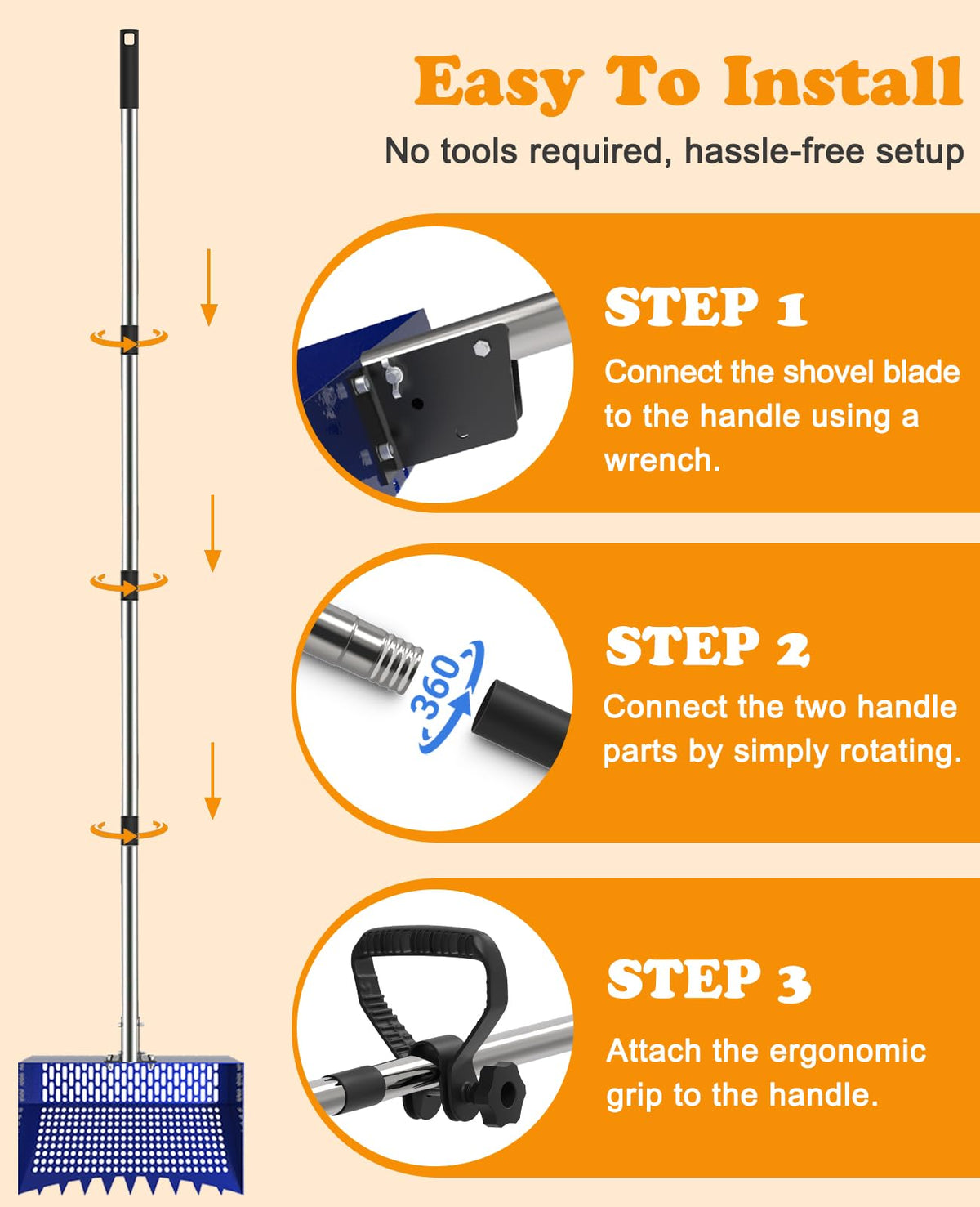INNOLAND rubber grip stays secure when hands are wet.