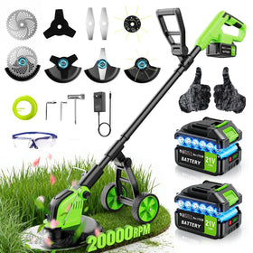 Innopower weed wacker wheel and head for stable edging along borders.