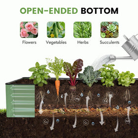 8x2x1ft INNO STAGE outdoor garden bed in use