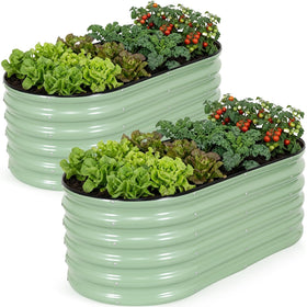 INNO STAGE galvanized raised garden bed assembly for fast setup and sturdy construction.