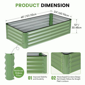 INNO STAGE garden bed curved pillars improve drainage and soil containment.