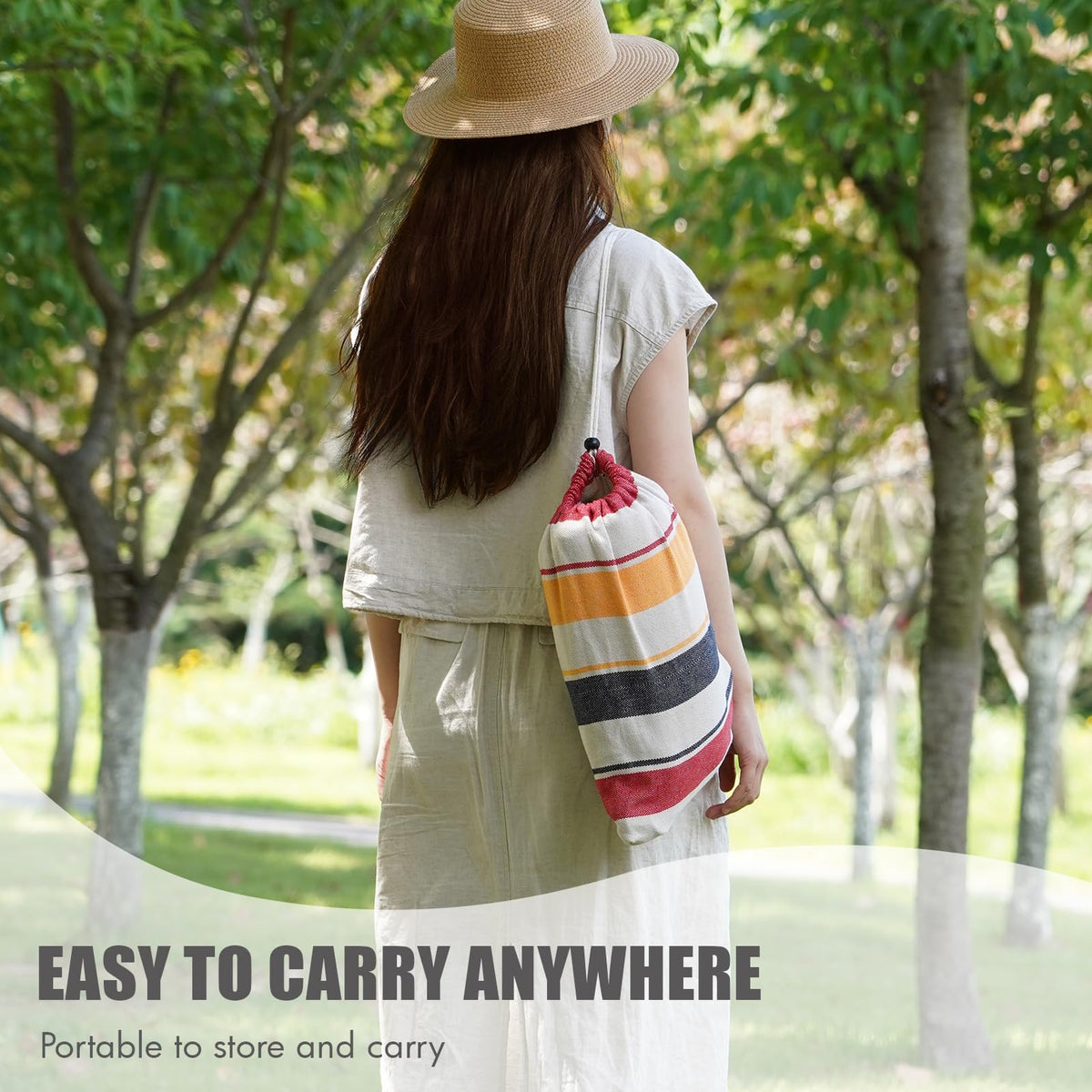 Durable Brazilian canvas weave provides breathable, cozy lounging with INNO STAGE HappyPicnic.