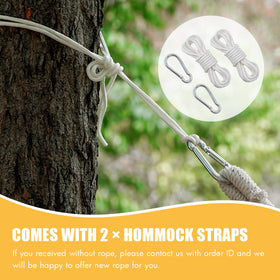 INNO STAGE HappyPicnic hammock bed dimensions show spacious two-person comfort.