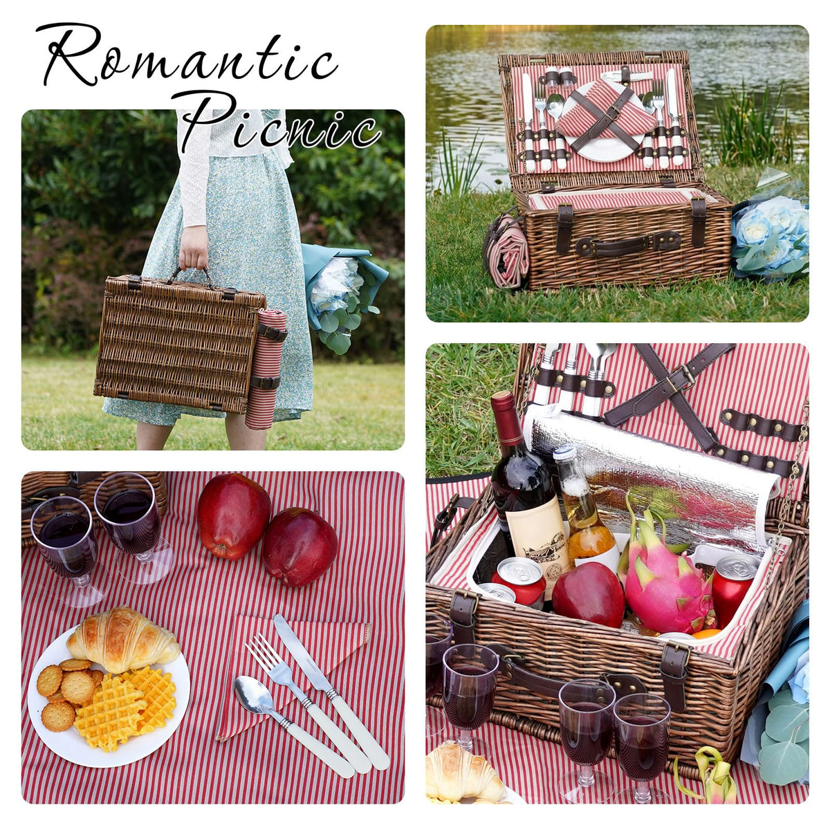 INNO STAGE melamine plates and wine glasses bundle for easy serving.