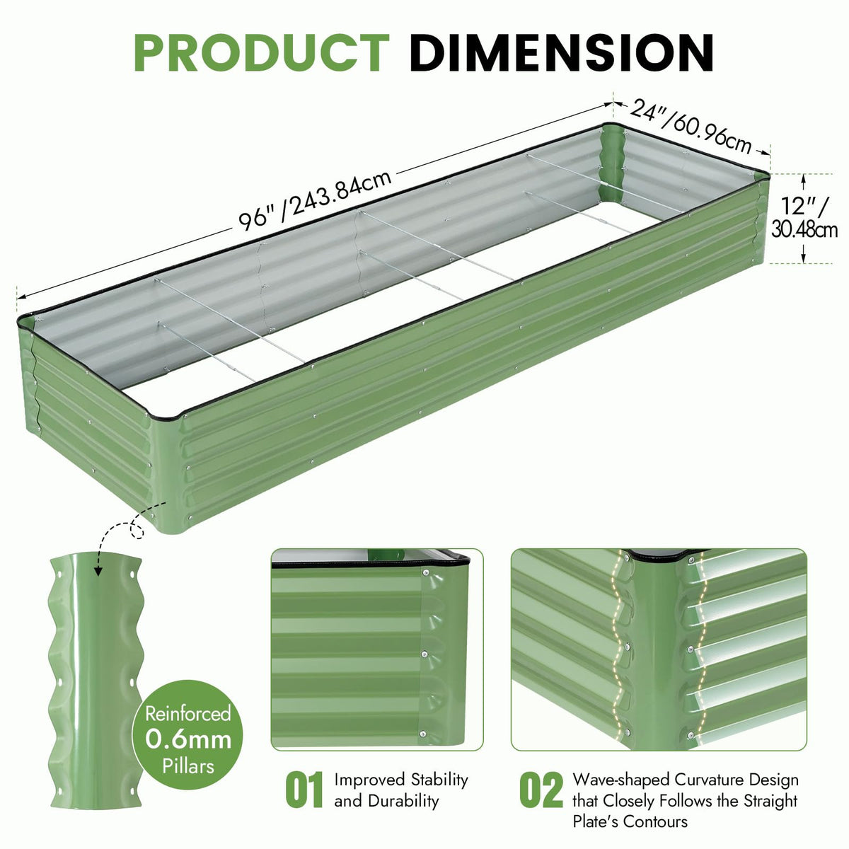 Open-bottom INNO STAGE bed promoting root growth