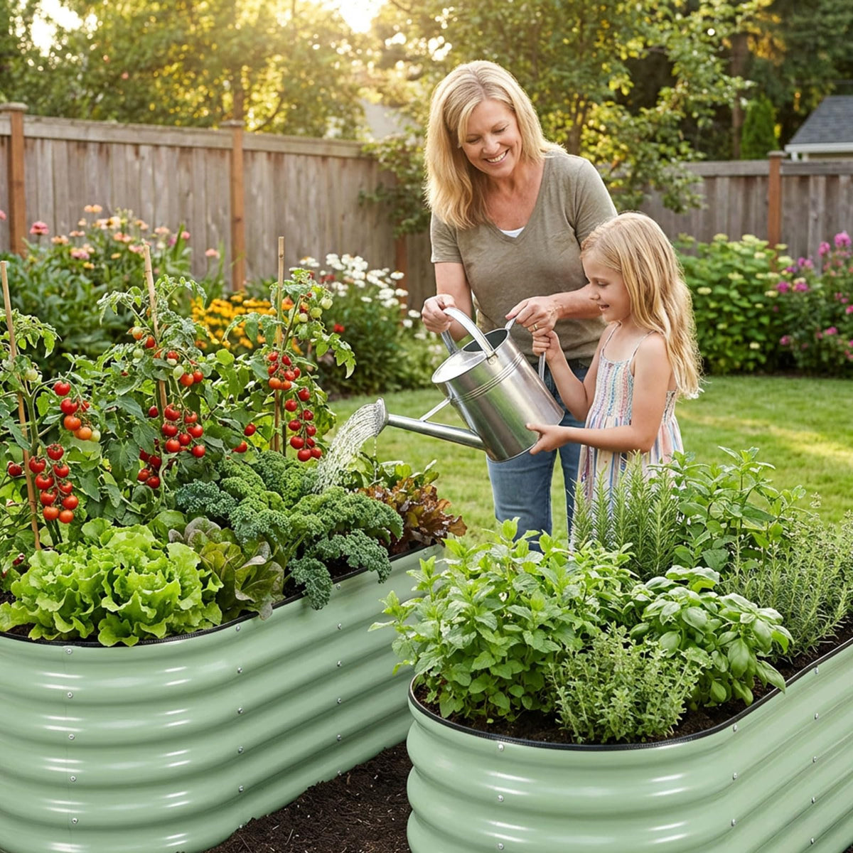 INNO STAGE patio-ready raised bed kit for vegetables and flowers.