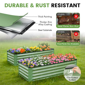 INNO STAGE wave-design garden bed blends durability with modern outdoor style.
