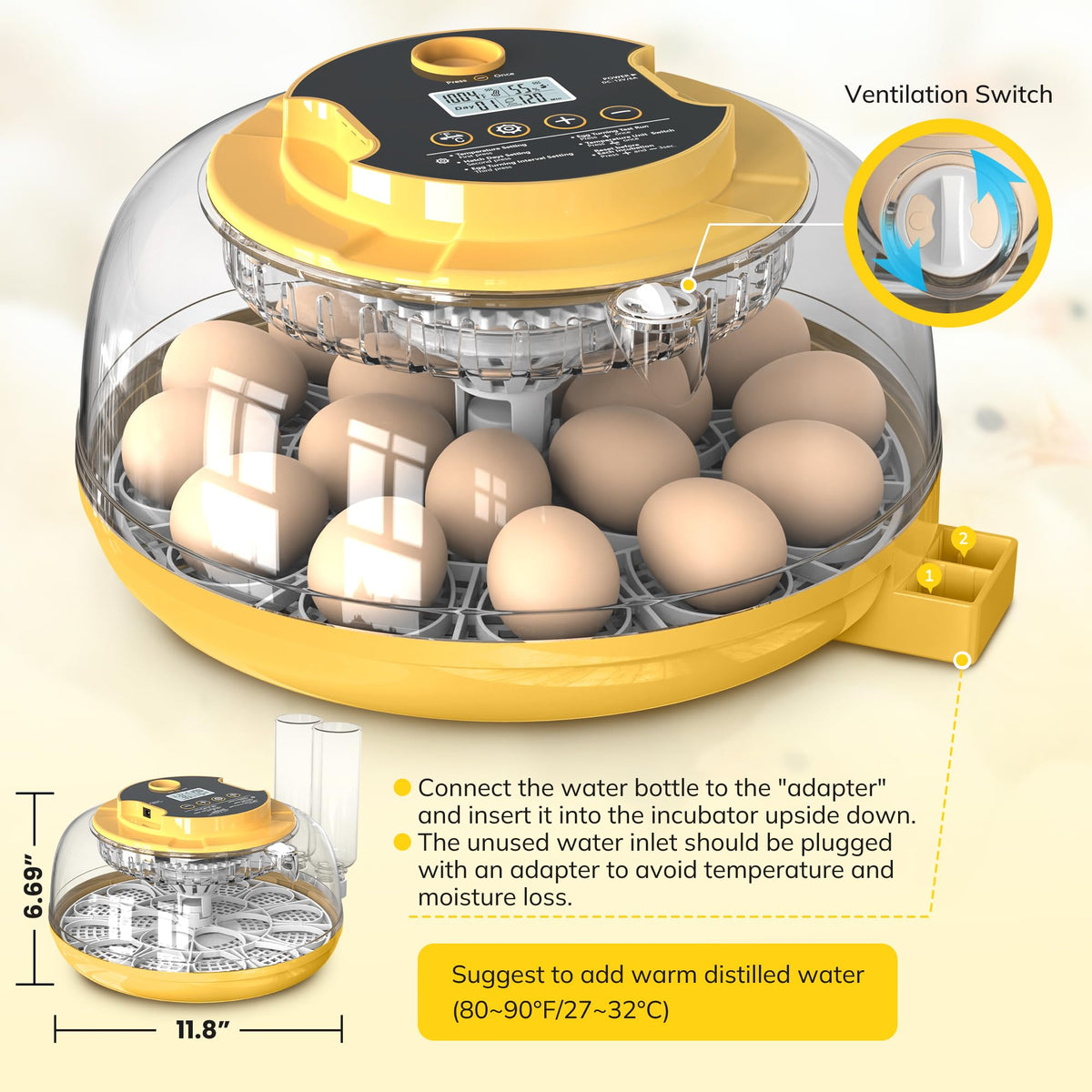 Innvello easy-clean removable lid for quick sanitation after use.
