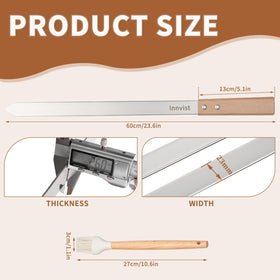 Innvist stainless steel skewers are 1 inch wide to keep food steady during flipping.
