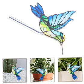 INOOMP flower pot hummingbird decor brightens windowsills while supporting small succulents