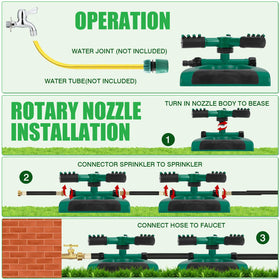 InPoTo Sprinkler Hose Connector enables quick setup with a standard hose