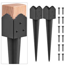 Insaga 4x4 post anchor in heavy-duty steel for durable outdoor fencing.