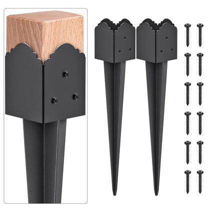 Insaga 4x4 post anchor in heavy-duty steel for durable outdoor fencing.