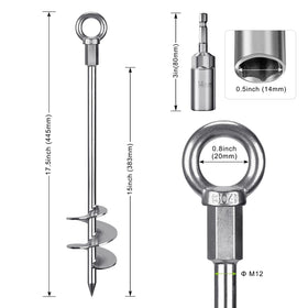 Insaga eyelet removal enables quick depth adjustment with an impact drill.