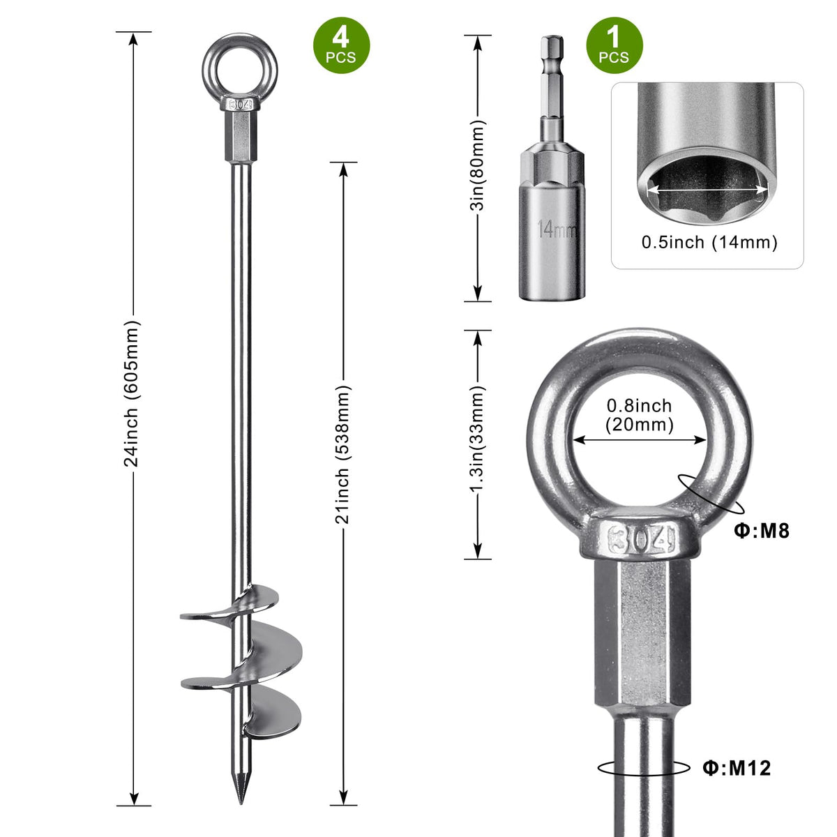 Insaga ground anchor secures swing sets for safer outdoor play areas.