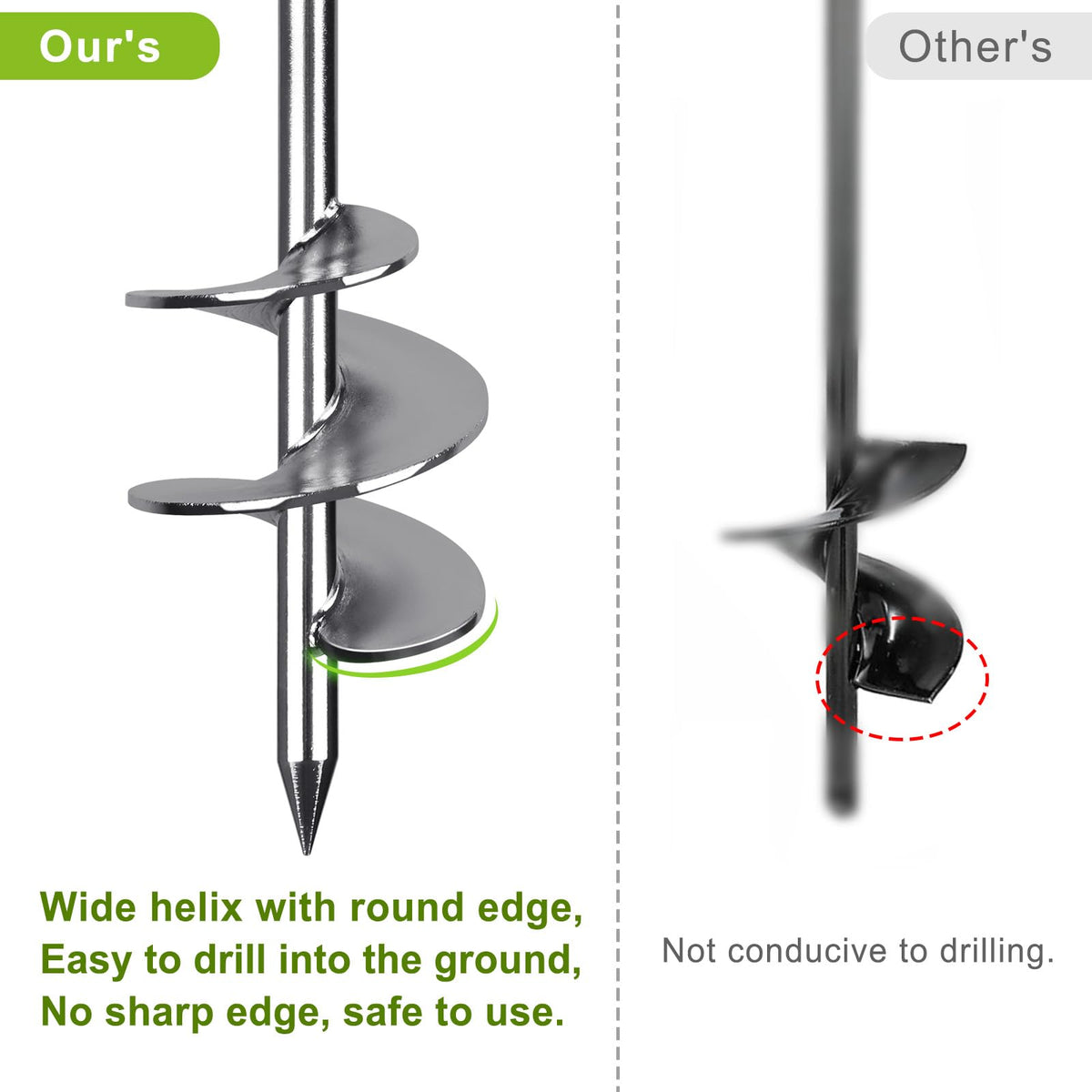 Insaga multi-purpose anchors for trampoline, kennel, shed, and trellis.