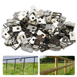 Inslat Fence Wire Clamps – 500 Pcs Stainless Steel Mounting Clips for 12-16 Gauge Welded Wire
