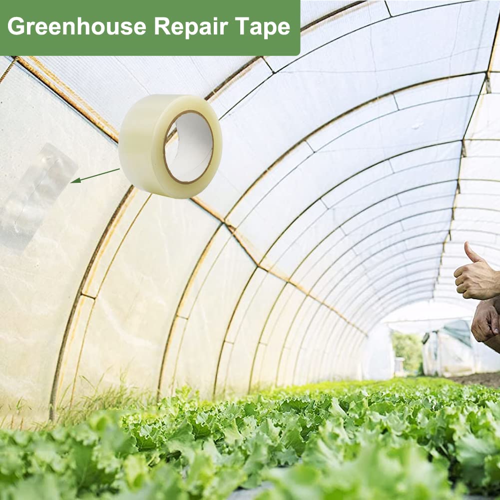 Outdoor greenhouse covered with weather-resistant Inslat tape
