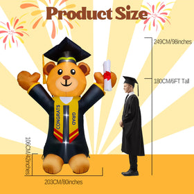 inslife graduation bear LED lights close-up for nighttime visibility