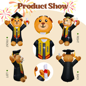inslife outdoor yard display featuring graduation bear and decorations