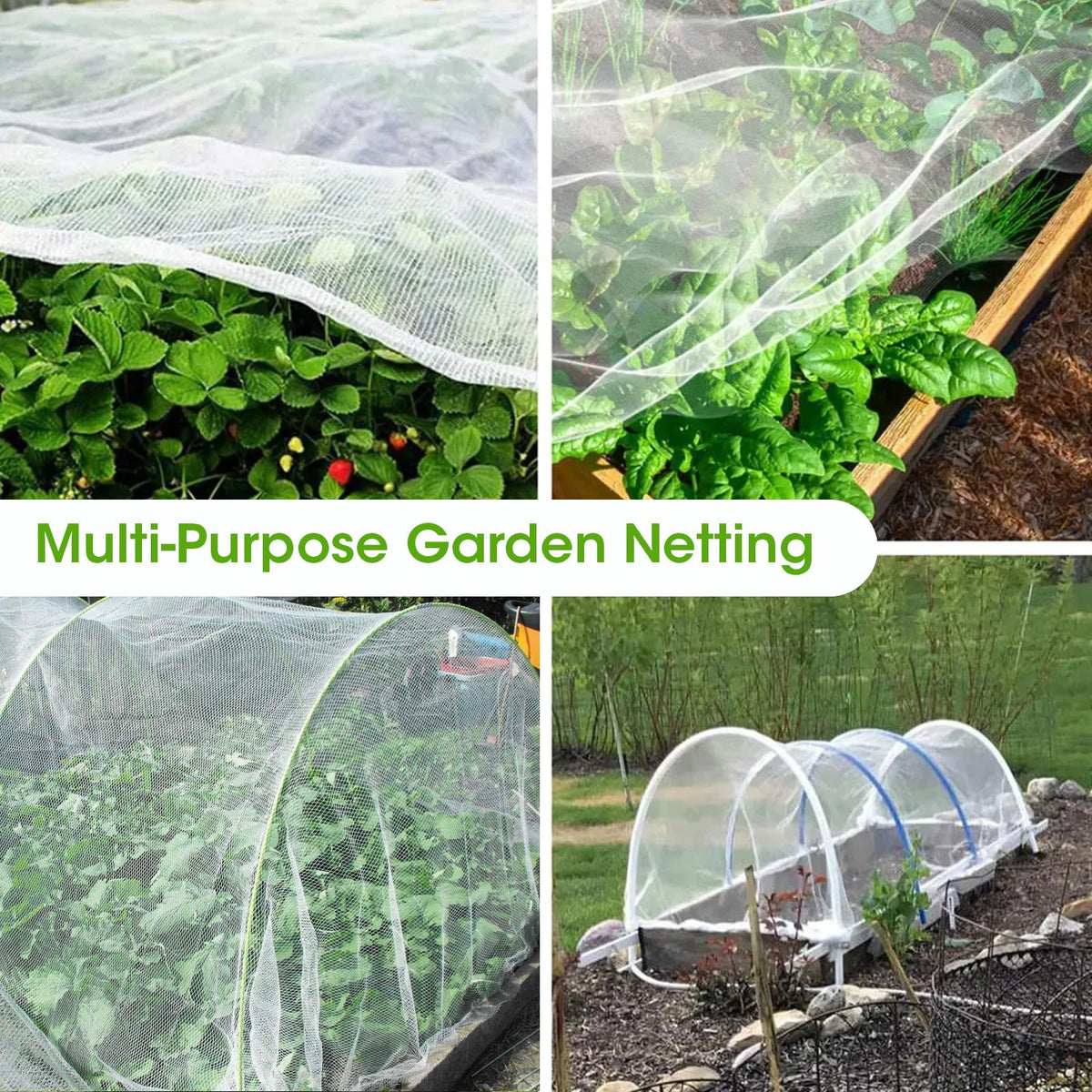 Insoma garden netting available in two sizes for flexible garden protection.