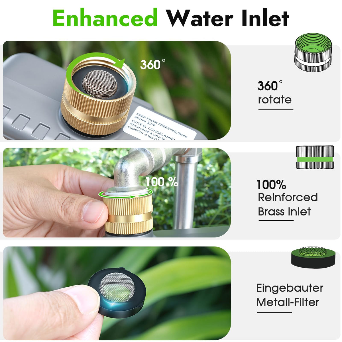Insoma water timer outdoors with hose connection for reliable irrigation.