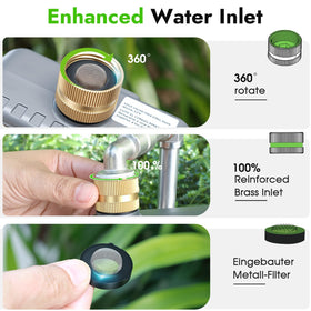 Insoma water timer outdoors with hose connection for reliable irrigation.