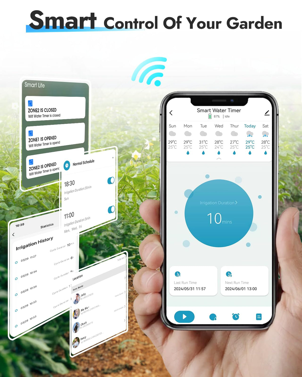 Insoma WiFi Sprinkler Timer 2.4GHz setup required for stable connection.