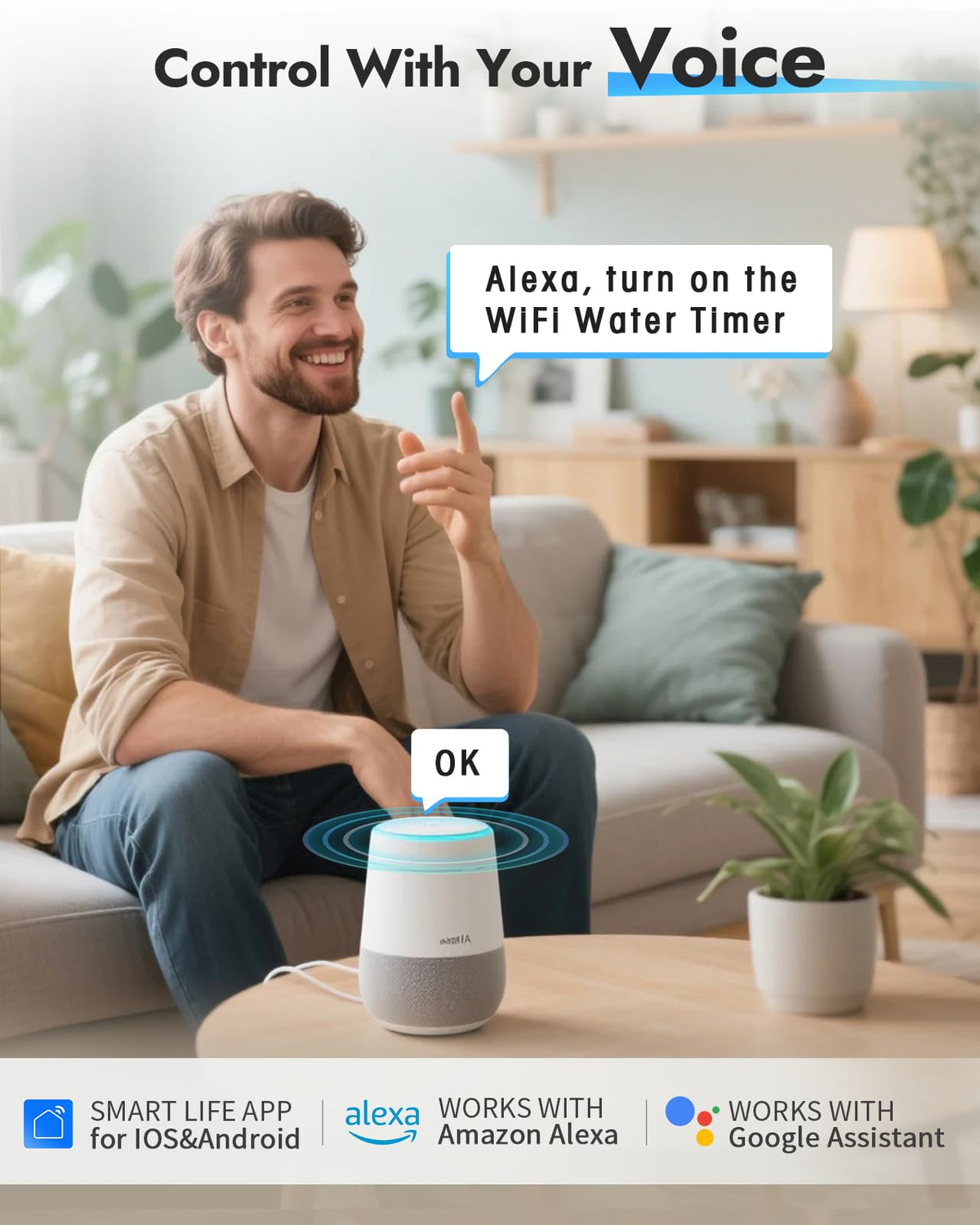 Insoma WiFi Sprinkler Timer Bluetooth backup to adjust programs without WiFi.