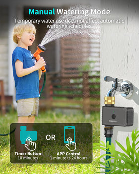 Insoma WiFi Water Timer offering two irrigation modes for custom schedules