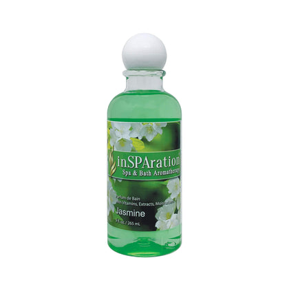 Inspiration Spa Liquid Jasmine Green bottle for spa use with calming aroma