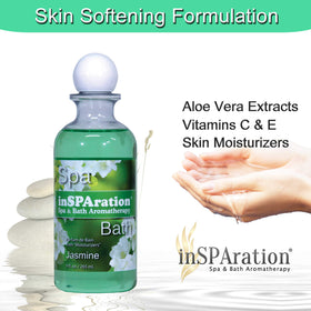 Inspiration Spa Liquid with aloe vera ingredients highlighting skin soothing additives