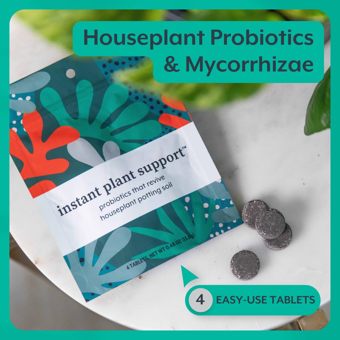 INSTANT BIOLOGICS Instant Plant Support tablet dissolving in water to activate soil microbes