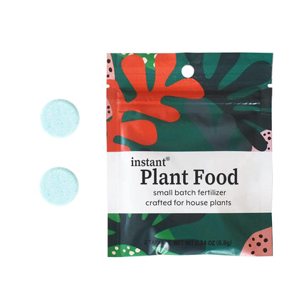 INSTANT BIOLOGICS self-dissolving tablets in water nourish indoor plants effortlessly.